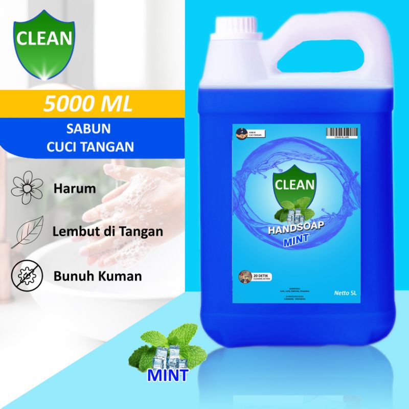 Sabun Cuci Tangan Cair / Handsoap 5 Liter - Mint