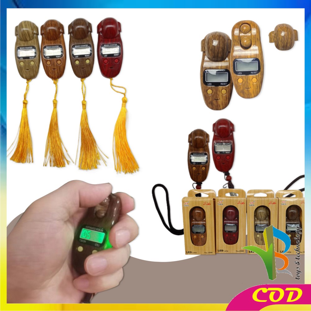 RB-C383 Tasbih Digital Kayu / Tasbih Digital Premium Mini Tally Counter / Alat Hitung Tasbeh Digital / Finger Counter