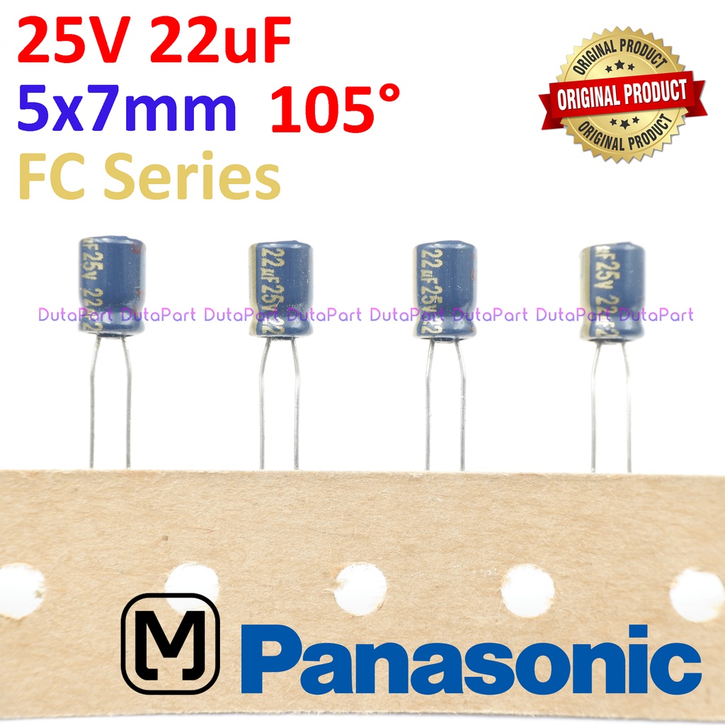 25V 22uF ORIGINAL PANASONIC FC Series Kapasitor Capasitor Elko Elco