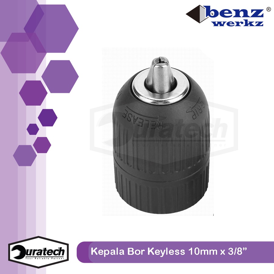 Jual Keyless Drill Chuck 10mm BENZ Kepala Mesin Bor 10 mm 3/8 inch