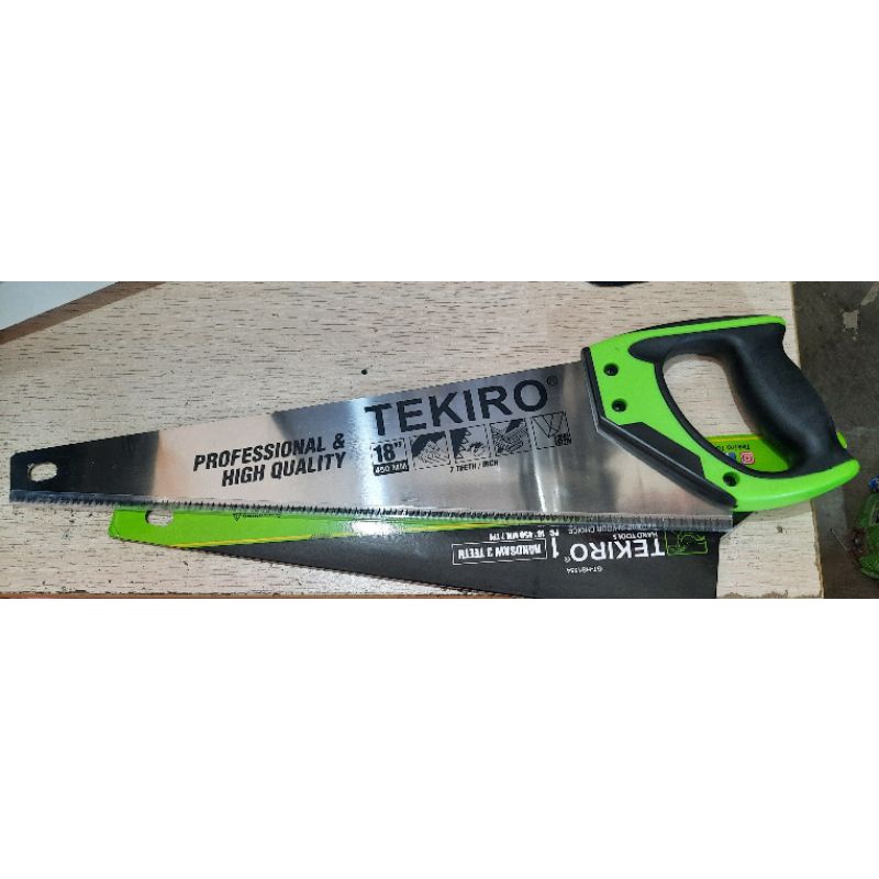 Gergaji Gagang Tangan 18&quot; TPR 3 Mata Tekiro