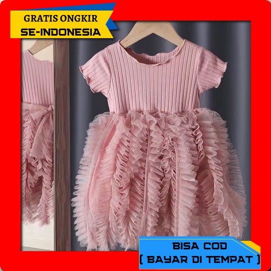 Flower 1 -2 Tahun Dress Anak Perempuan Gaun Anak Perempuan Dress Pesta Anak Perempuan Dress Anak Per