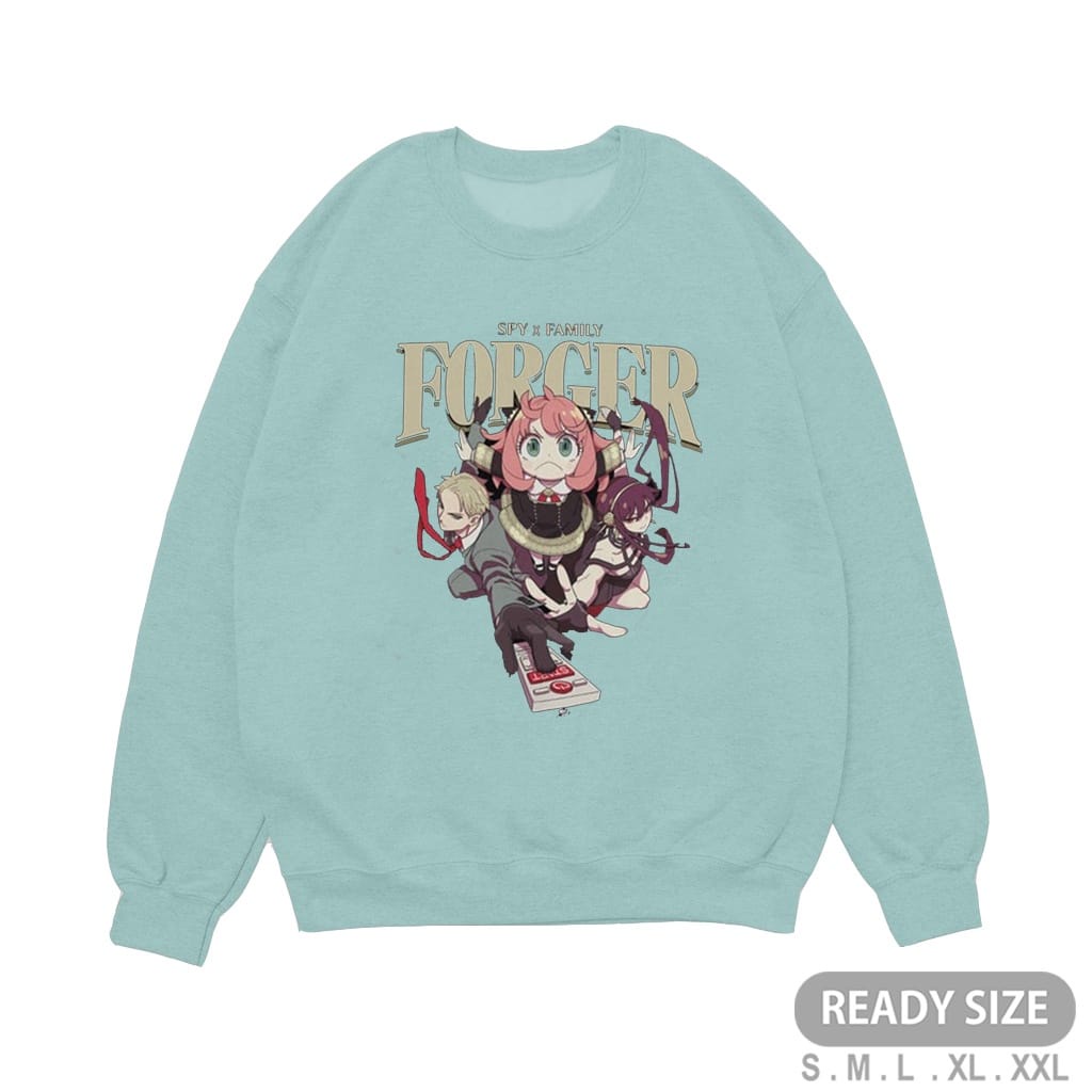 ANIME SWEATER WANITA OVERSIZE FORGER / CREWNECK WANITA CASUAL LUCU SIZE M TO XXL FLEECE TEBAL HALUS TERBARU'