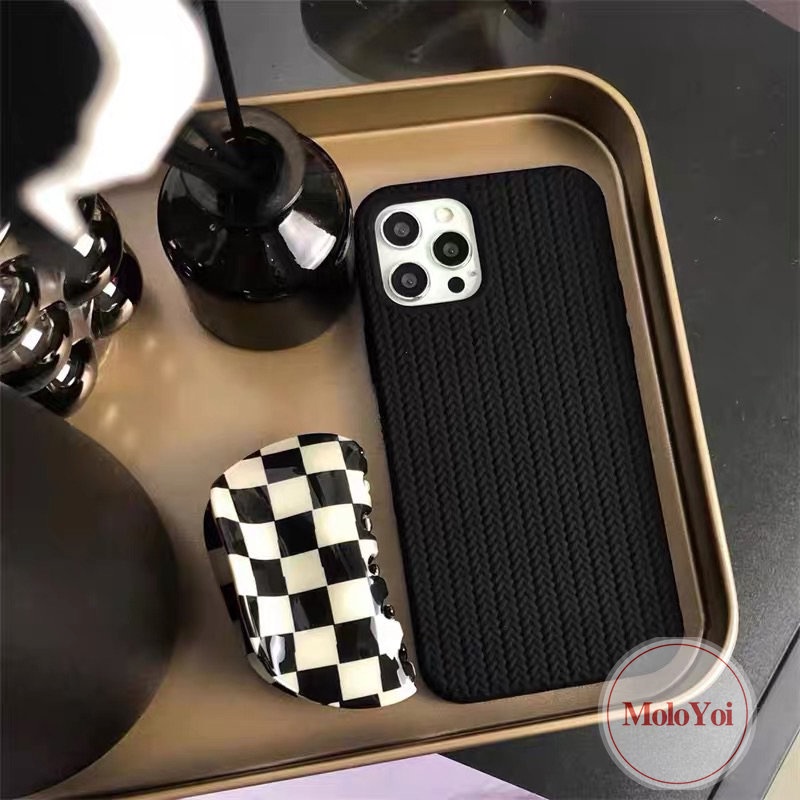 Soft Case Desain Sweater Rajut Untuk iPhone 11 Pro MAX 7 8 Plus 12 13 14 Pro MAX 7 Plus 8 Plus XR X XS MAX SE 2020