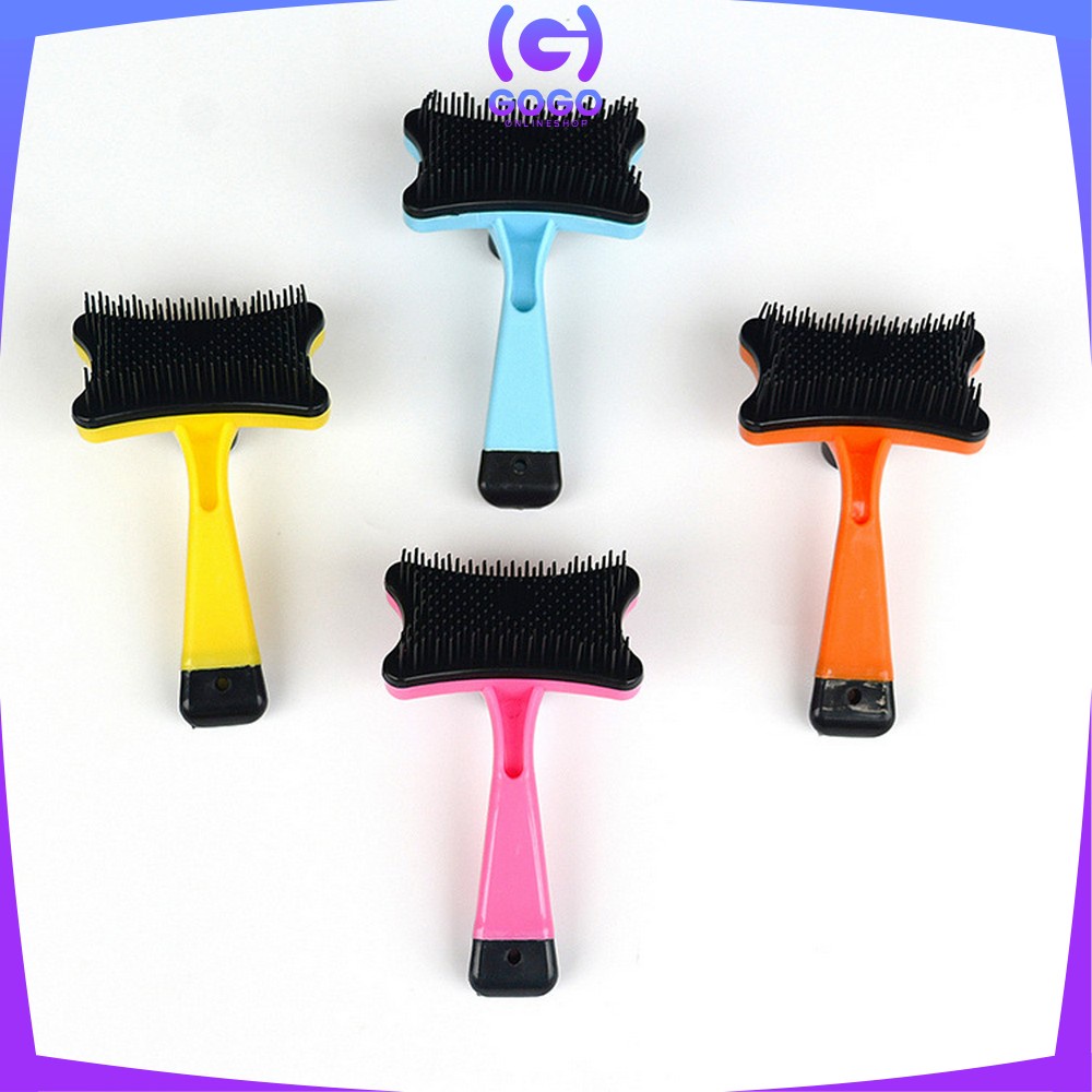 GOGO-C574 Sisir Grooming Tombol Otomatis Sisir Untuk Kucing Anjing / Sikat Pembersih Bulu / Sikat Hewan Peliharaan Pet Brush Sisir Bulu Hewan