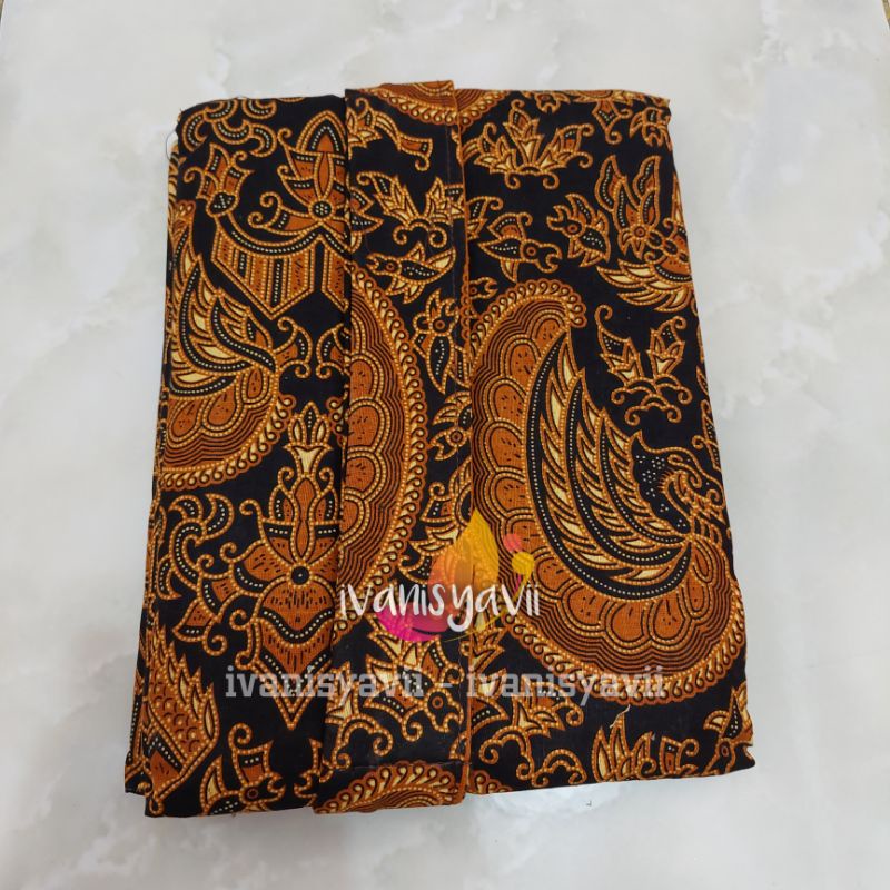 Set Baju Adat Jawa Cowok / Baju Manggolo | Nuansa Solo Hitam | Motif Semen Romo 01