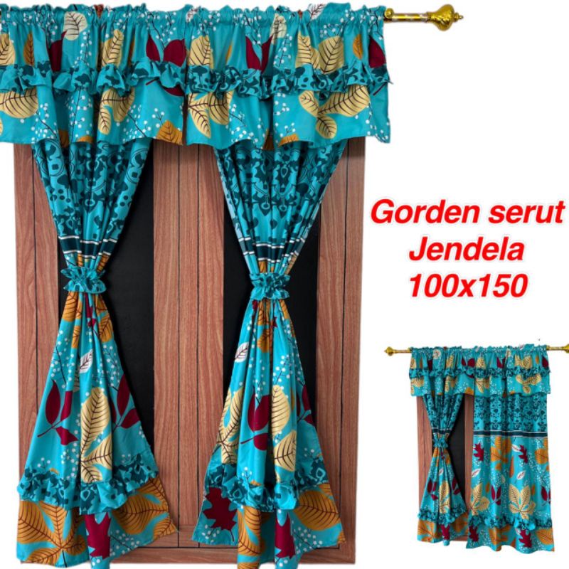 gorden jendela serut TER MURAH (motif random)