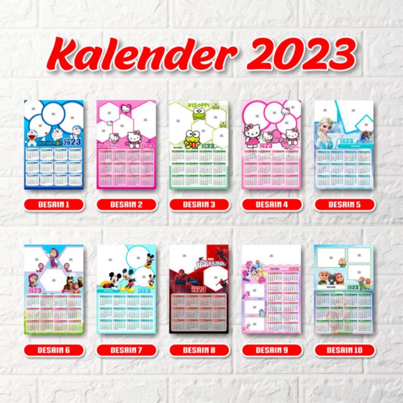 

kalender karakter 2023 / kalender karakter costum request / kalender costum