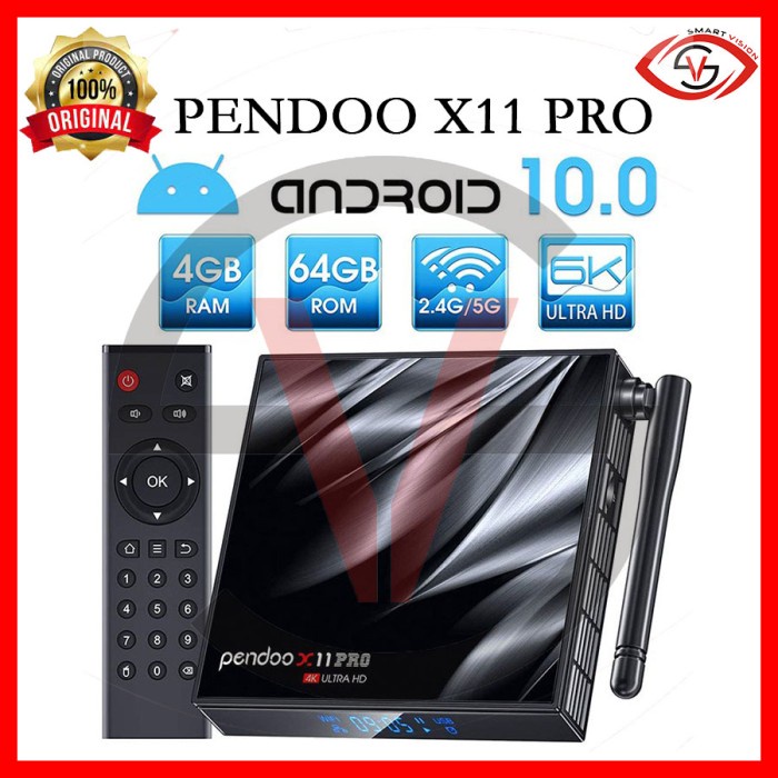 Produk Terbaru Android Tv Box Pendoo X11 Pro Ram 4G Rom 64G Android 10 Allwiner H616
