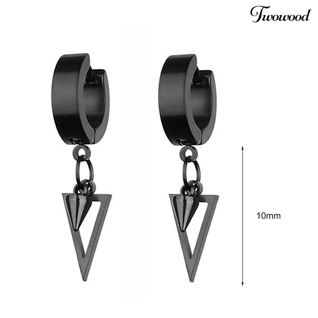 1 Pc Anting Stud Aneka Bentuk Warna Solid Gaya Punk Gothic No Inflammation Untuk Pria