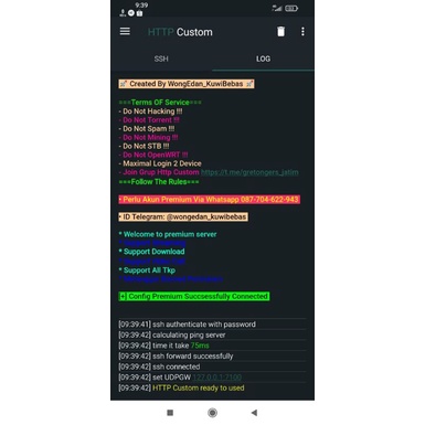 SSH PREMIUM SERVER INDO & SG 2 DEVICE