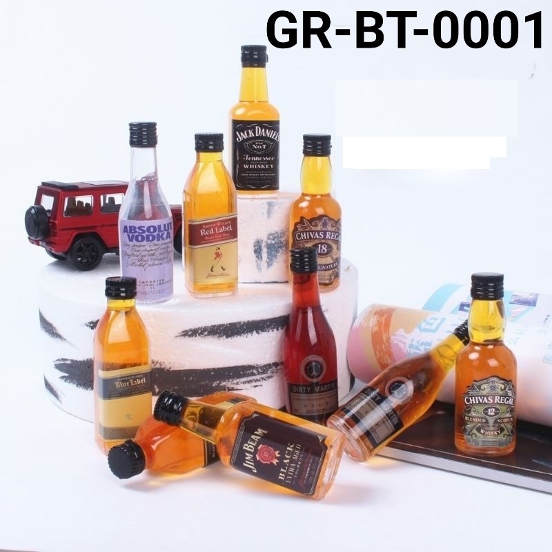 GR-BT-0001 Cake topper hiasan kue botol minuman whisky alkohol