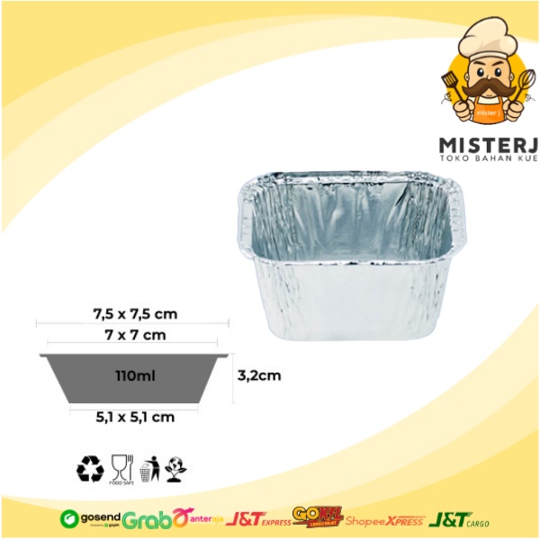 Alumunium Tray BX-340 | 10 Pcs | Alu Tray Kotak BX-340