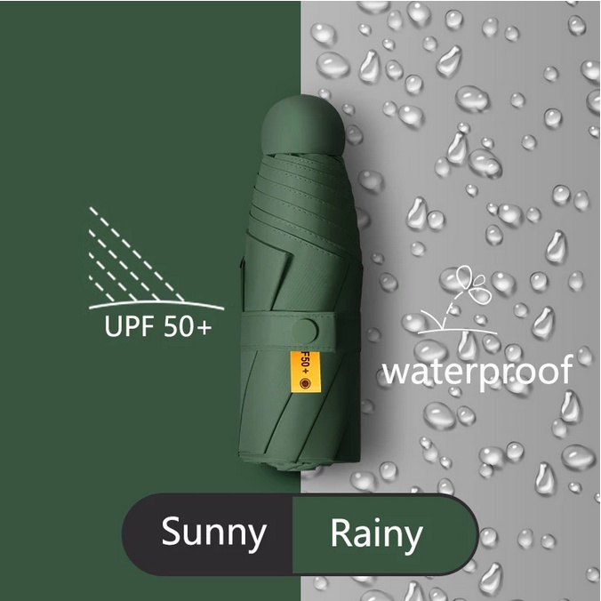 Payung Capsule Lipat Kekinian Ukuran Mini Anti UV Sinar Matahari Premium Motif