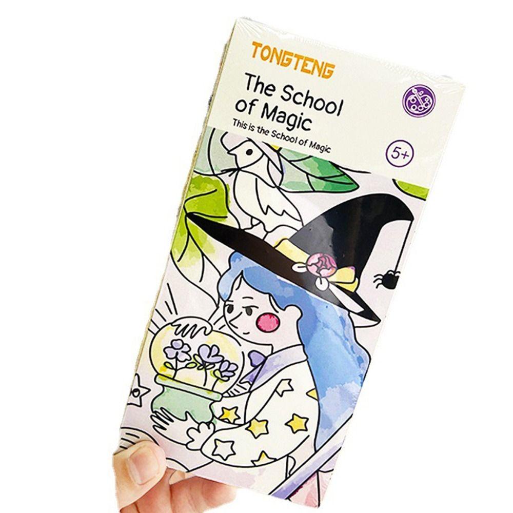 Preva Bookmark Buku Mewarnai Desain Baru Portabel Anak Gouache Graffiti Book