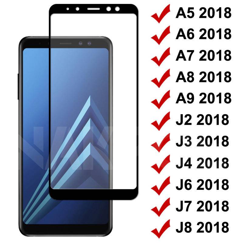 Pelindung Layar Tempered Glass 9D Untuk Samsung Galaxy A5 A7 A9 A6 A8 J2 J3 J7 J8 J4 J6 Plus 2018