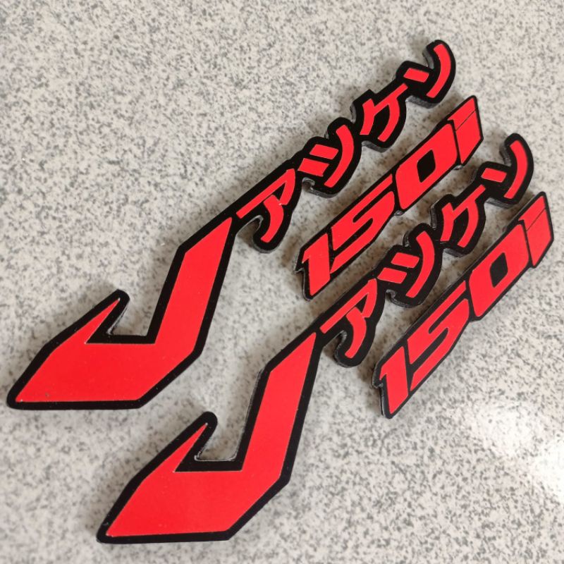 Emblem honda vario 125 150 logo japan timbul 3D warna lengkap sepasang
