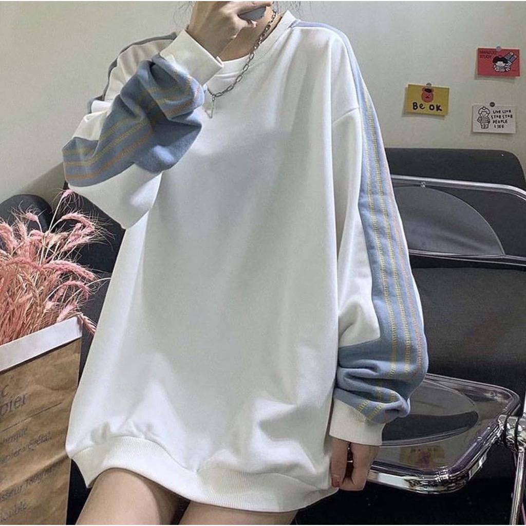 Hand List Sweater Oversize Wanita | Sweater Combination Big Size Lucu Korean Style | Sweatshirt