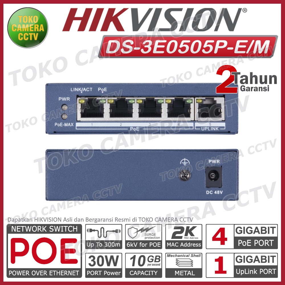 SWITCH POE 5 PORT UNTUK IP CAMERA SURVEILLANCE