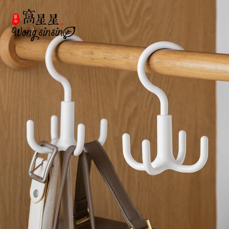 Gantungan Hanger Serbaguna Dengan 4 Kail Rotating Hanger 360 Degree