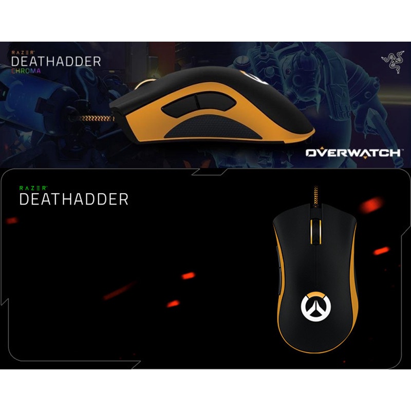 Razer Overwatch DeathAdder Chroma Mouse Gaming RGB Dengan Sensor Optik