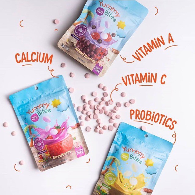 Snack Cemilan Makanan Bayi Yummy Bites Yogurt Melts 20gr