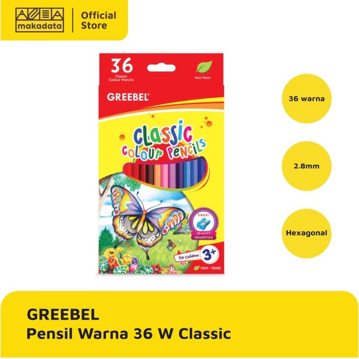 

PENSIL WARNA COLOR PENCIL GREEBEL 36 WARNA CLASSIC PANJANG 7036