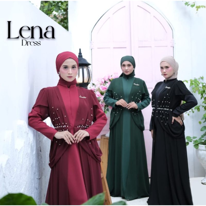 MK Lena dress gamis pesta gamis kondangan gamis kekinian MISSKAMIHIJAB