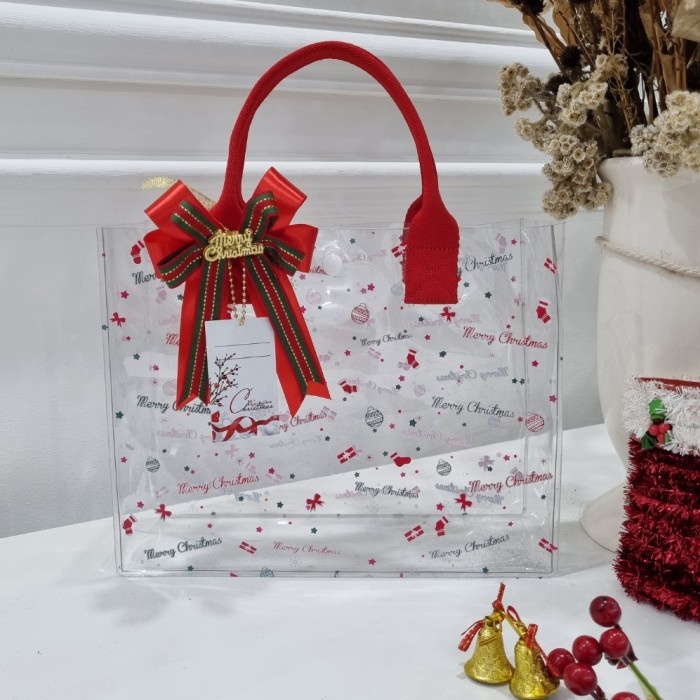 tas mika transparant / tas souvenir ultah / tas mika tebal