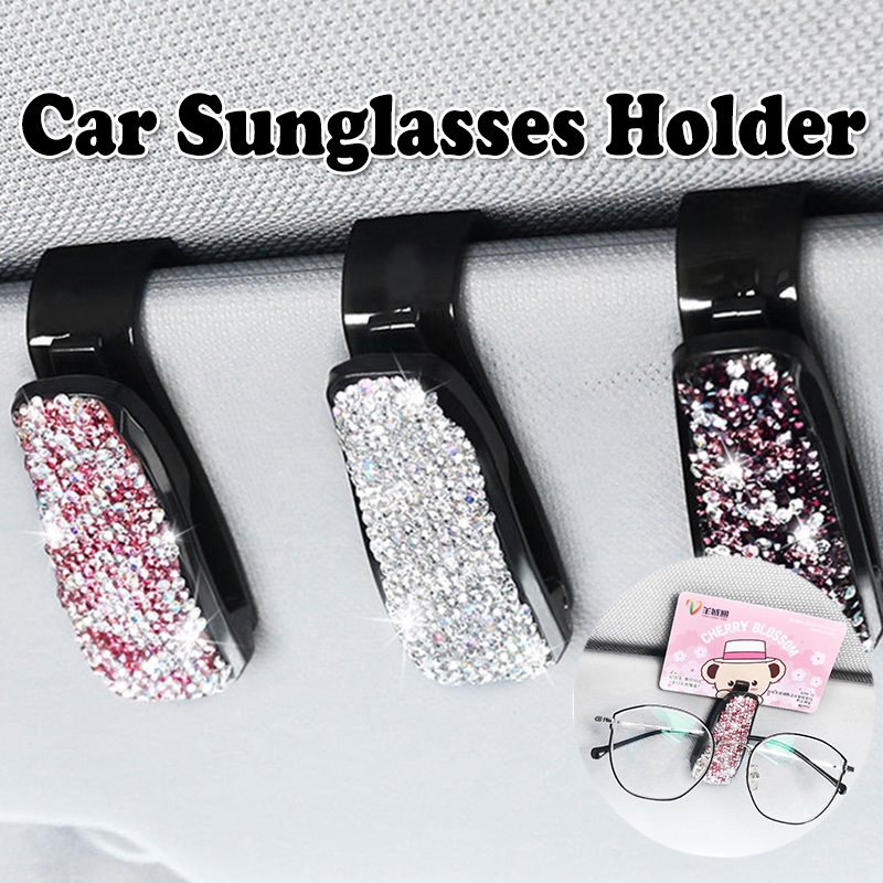 Car Sun Visor Sunglasses Holder, Klip Kacamata, Aksesoris Mobil, Klip Penyimpanan Kacamata, Tempat Kacamata