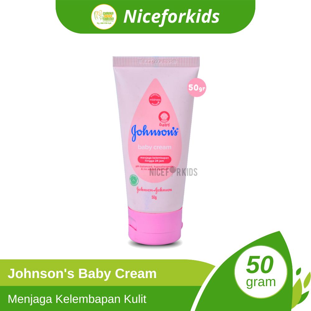 Johnson's Baby Cream Tube 50 gr / Cream Baby / Krim Pelembab Bayi