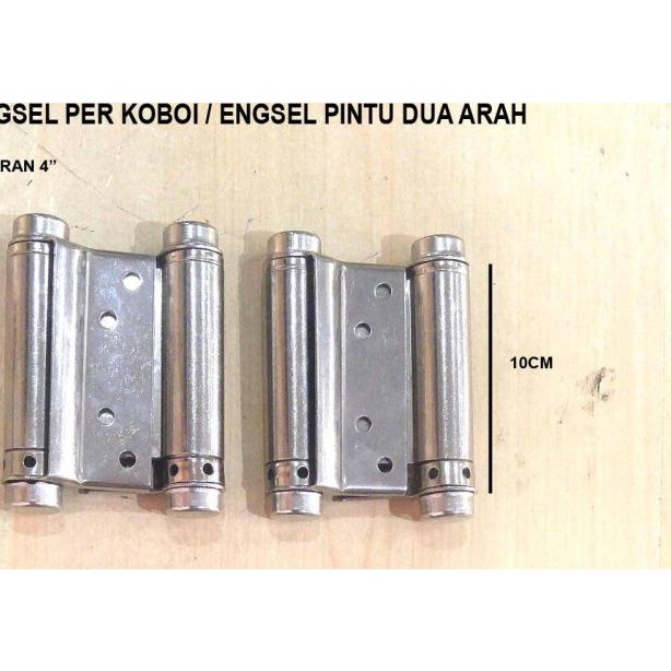 Engsel Koboi Stainless Steel 4" / Engsel Pintu Bolak Balik