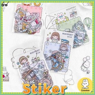 Tas Stiker Seri Lucu Pola Kartun Lucu Stiker Dekoratif Tenda Tangan Pelajar -Doo