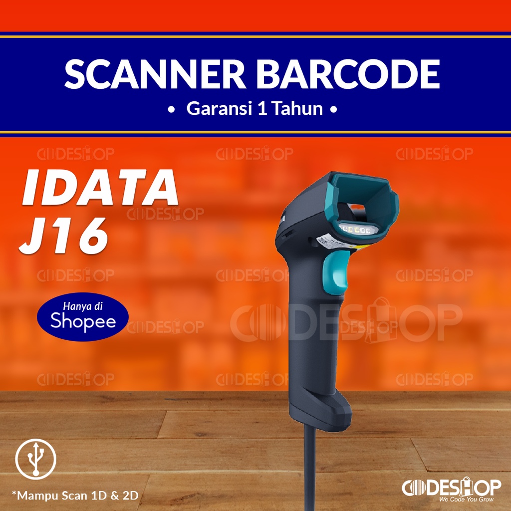 Barcode Scanner IDATA J16 Wireles Scan 1D &amp; 2 D Imager USB ORIGINAL GARANSI