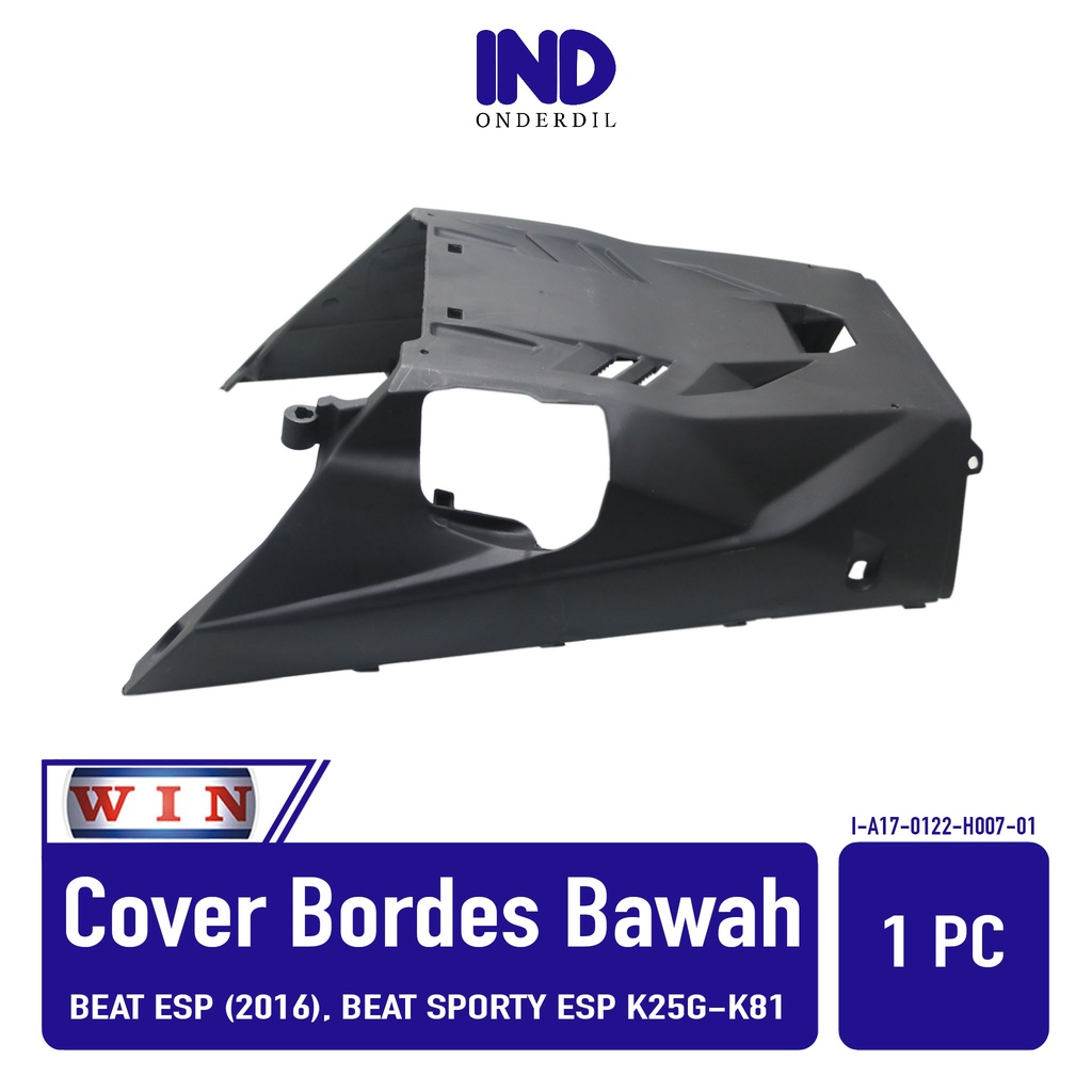 Cover-Pelindung-Tutup Body-Bodi Dek Bordes-Footrest Bawah-Under-Kolong-Lumpur Merk Win Beat FI Esp-Street K81 2016-Sporty eSP K81-K25G 2016-2020