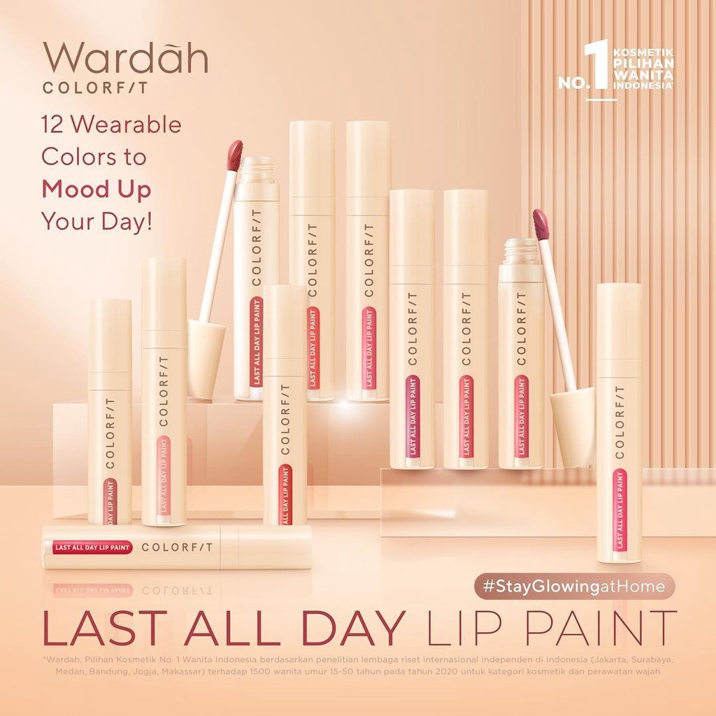 (100% ORIGINAL) WARDAH COLORFIT LAST ALL DAY LIP PAINT,WARDAH LIPSTICK COLORFIT,WARDAH LIPSTIK COLOR