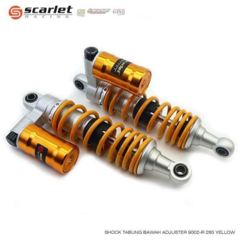 SHOCK BREAKER BELAKANG TABUNG BAWAH 9002R 280 MM SCARLET RACING