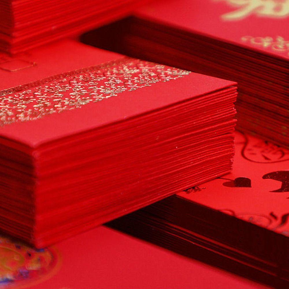 [Elegan] Amplop Merah Mini Kertas Akad Uang Tahun Baru Dekorasi Pesta Ulang Tahun Nikah Ulang Tahun Hongbao