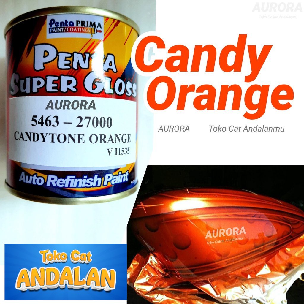 

Toko Cat Andalan - Cat Penta Super Gloss Candytone Orange 200ml Candy Tone Oranye 5463-27000 / Duco Duko Diko Semprot Kenditon Sepeda Motor Mobil Oren | Toko Cat Andalan Mobil dan Motol