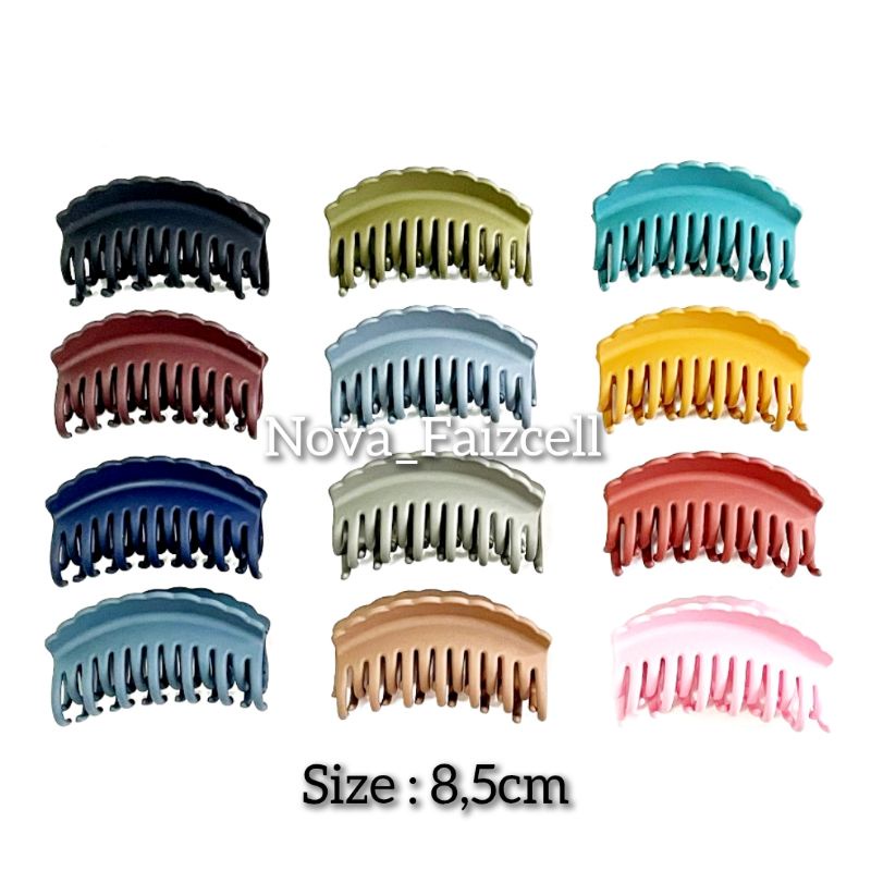 Jepit Rambut Ubur - Ubur Jumbo 8,5cm Doff Premium Jepitan Dewasa Hair Band Remaja Korea