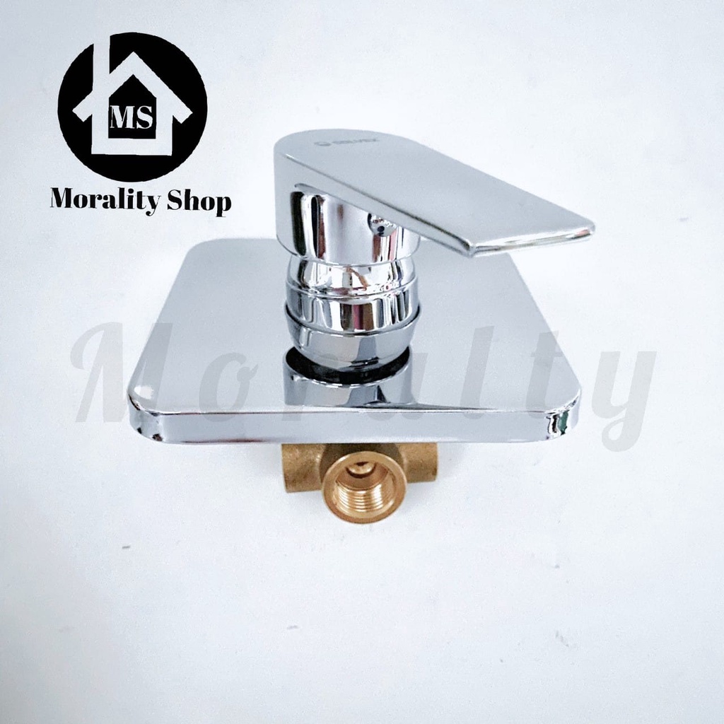 Stop Kran Shower Tanam Panas Dingin Kotak 94S Stop Keran air Tanam Krom Crom Brass Valve Shower Mixer Chrome