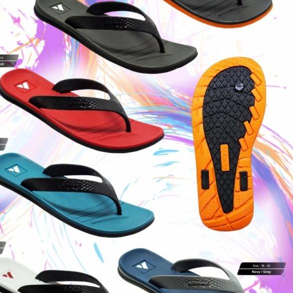 Sendal Jepit teplek Pria Sandal Santuy Rubber Airmax Original - Putih, 41
