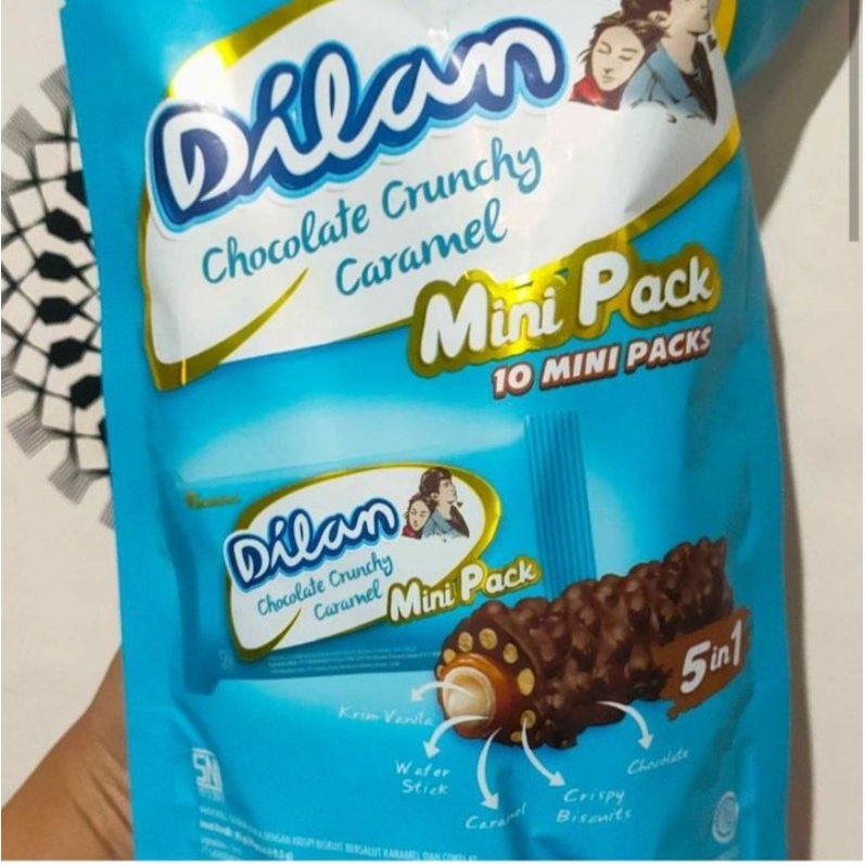 

Dilan pouch Chocolate caramel mini isi 10