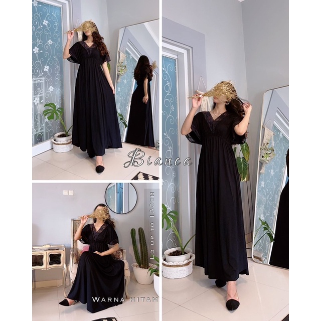 Daster Arab FAIRUZ BIANCA Casual Long Dress Daster Kaos Premium