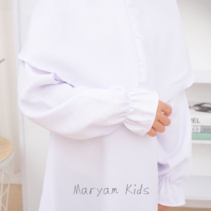 Baju Gamis Anak Gamis Putih Anak Baju Manasik Anak Perempuan Maryam Kids