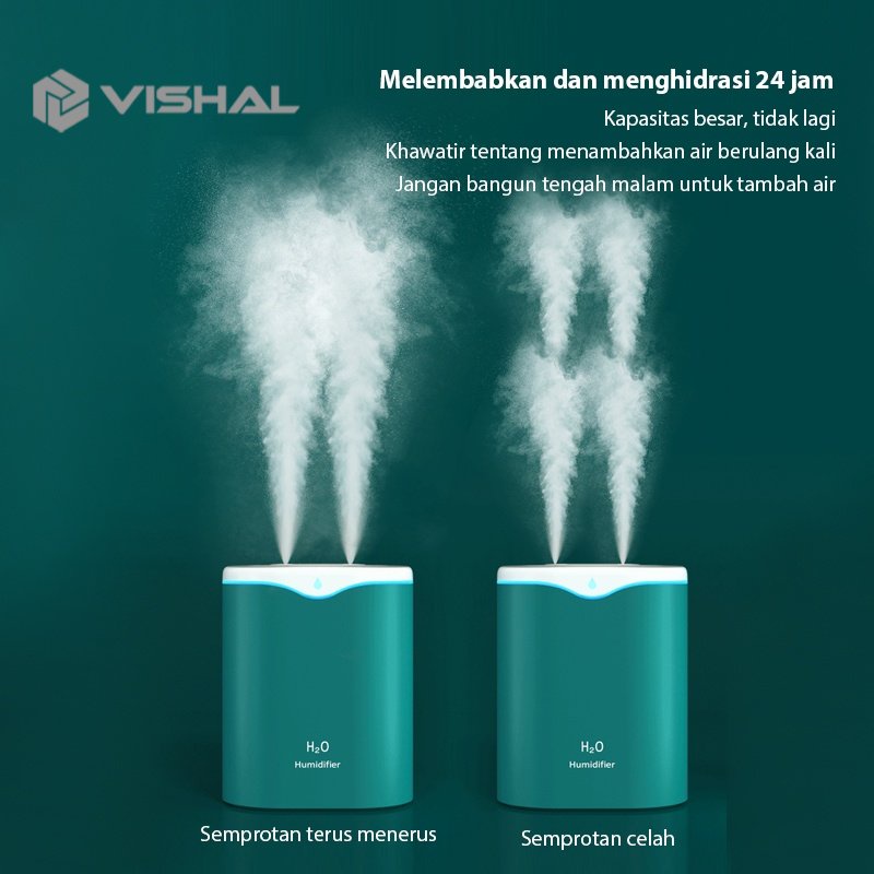 VISHAL 2 Mist Humidifier Purifier Motif Rusa Pelembab Udara With LED Light Warna VS-1833