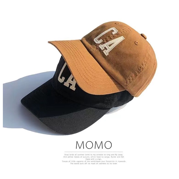 Topi baseball Motif Tulisan CA Gaya Kasual Untuk Pria Dan Wanita