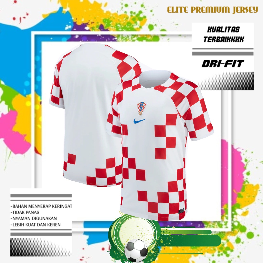 JERSEY SEPAK BOLA KROASIA HOME WORLD CUP 2022/2023 GRADE ORI KUALITAS PREMIUM | BAJU BOLA PIALA DUNI