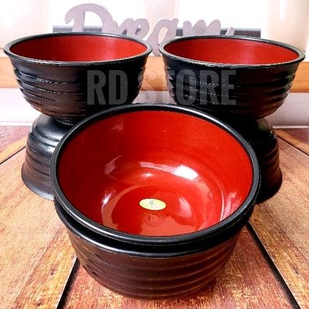 promo 12.pcs mangkok ramen ulir multiwarna plastik food grade...