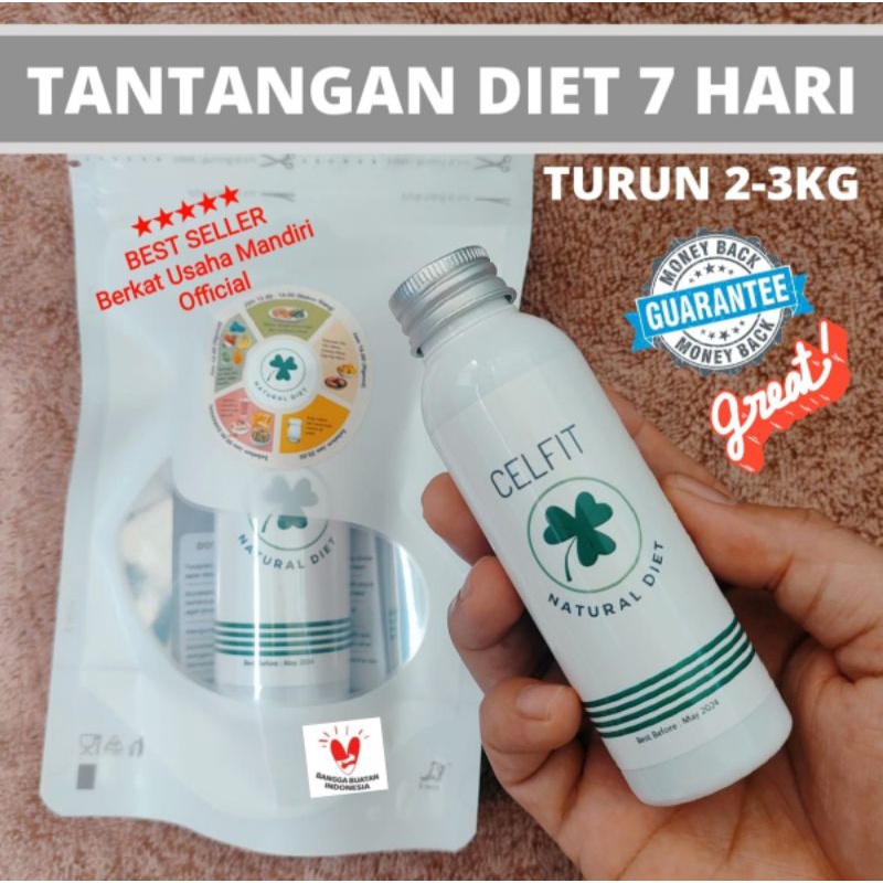 Celfit Natural Diet Herbal Pelangsing Alami 7 hari turun 2-3kg BPOM&amp; HALAL 100%